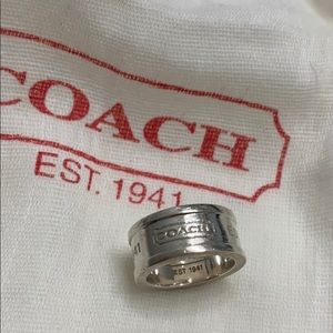 Coach sterling silver ring